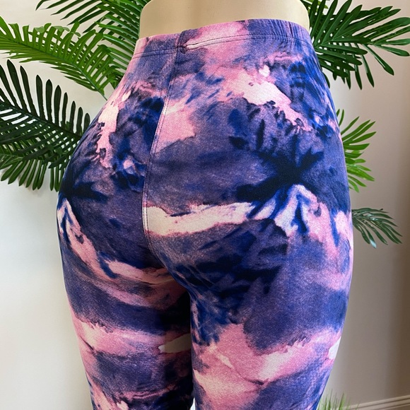 ‼️ Tie Dye Biker Shorts Leggings Active Wear Short - Picture 7 of 8